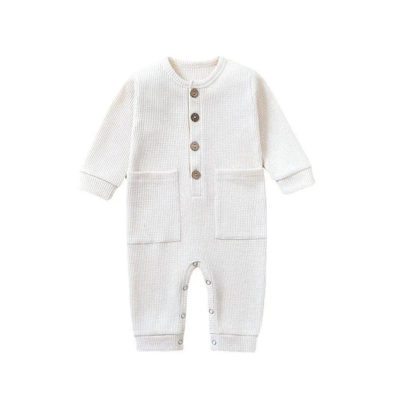 Cotton Newborn Romper with Pocket - BABYSMART