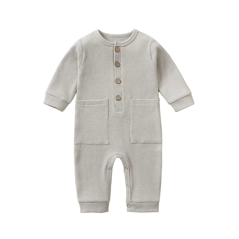 Cotton Newborn Romper with Pocket - BABYSMART