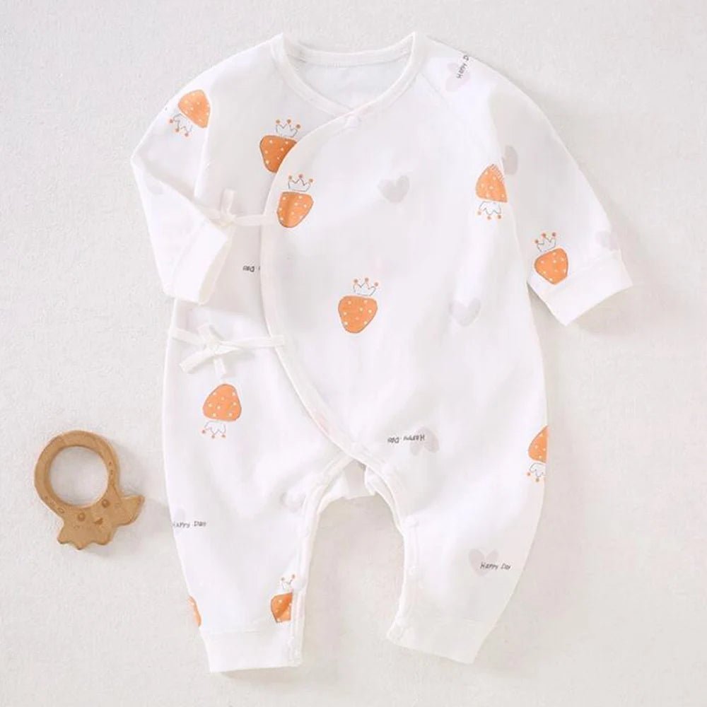 Newborn Cotton Long Sleeve Romper (0 - 3 Months) - BABYSMART