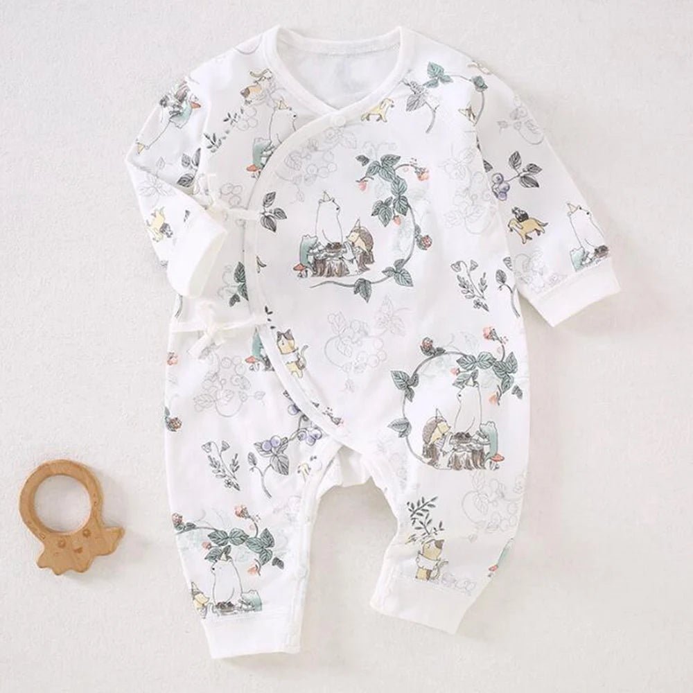Newborn Cotton Long Sleeve Romper (0 - 3 Months) - BABYSMART