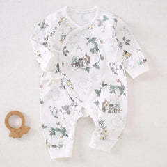 Newborn Cotton Long Sleeve Romper (0 - 3 Months) - BABYSMART