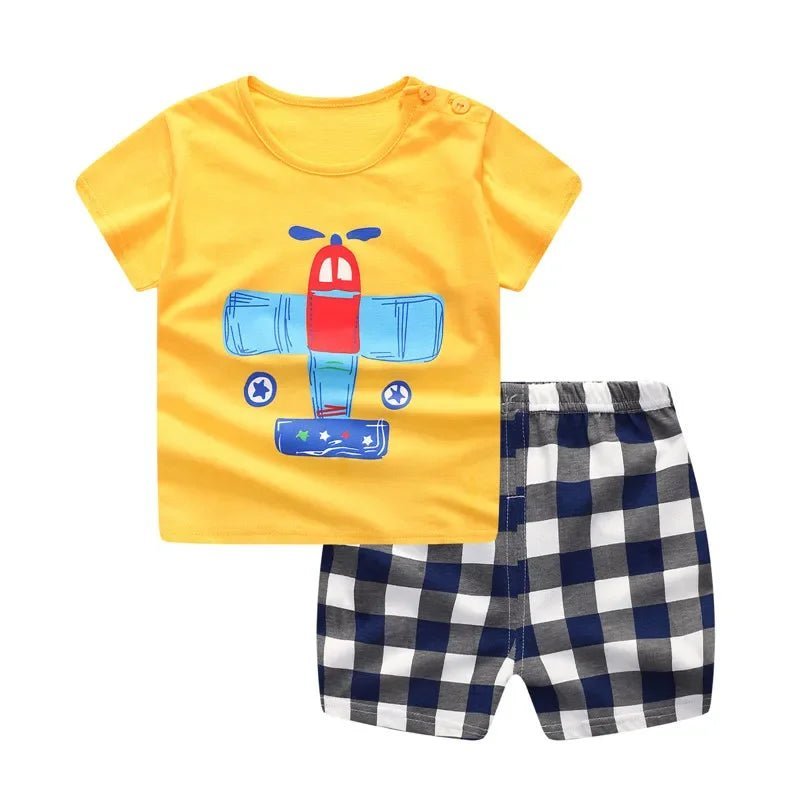 Newborn Plaid Cotton Clothes Set (Summer 2024) - BABYSMART