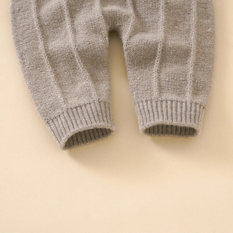 Sleeveless Knitted Baby Romper Set - BABYSMART