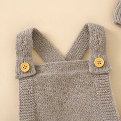 Sleeveless Knitted Baby Romper Set - BABYSMART