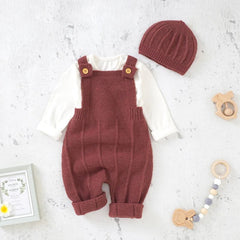 Sleeveless Knitted Baby Romper Set - BABYSMART
