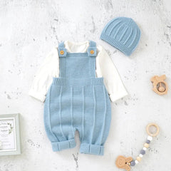 Sleeveless Knitted Baby Romper Set - BABYSMART