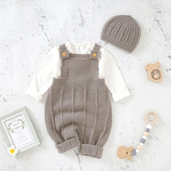Sleeveless Knitted Baby Romper Set - BABYSMART