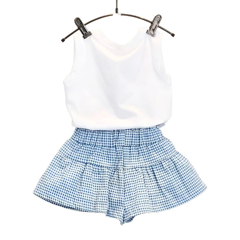 Summer Baby Girls Vest & Shorts Set (0 - 7 Years) - BABYSMART