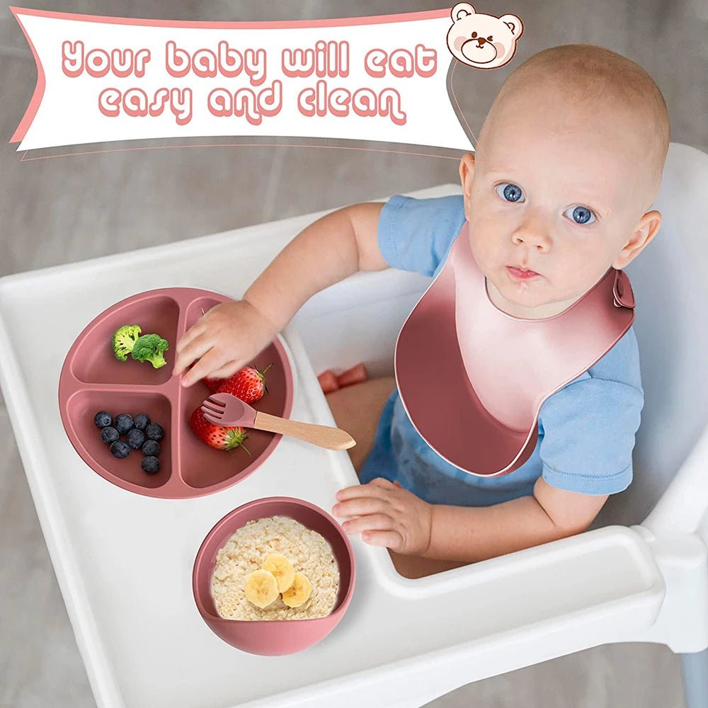BabySmart™ Children's Silicone Baby Tableware Set - BABYSMART