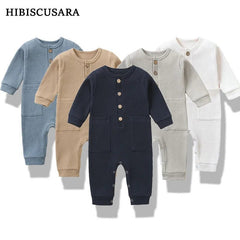 Cotton Newborn Romper with Pocket - BABYSMART