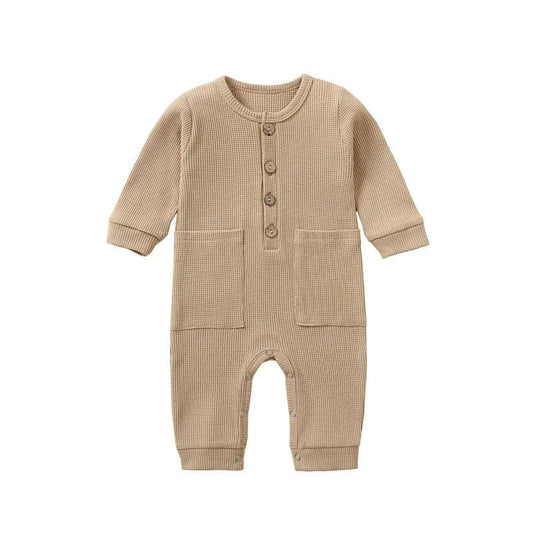 Cotton Newborn Romper with Pocket - BABYSMART