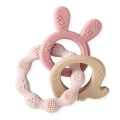 Let's Make 1PC Silicone Teether Baby Rudder Shape Wooden Teether Ring Kid Gift BPA Free Silicone Children Goods Kid Teething Toy - BABYSMART