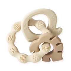 Let's Make 1PC Silicone Teether Baby Rudder Shape Wooden Teether Ring Kid Gift BPA Free Silicone Children Goods Kid Teething Toy - BABYSMART