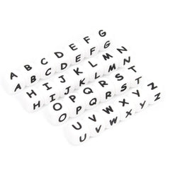 LOFCA 40PCS/Lot Alphabet 12mm Food Grade Letter Silicone Beads Baby Bead Pacifier Chain BPA Free for Name Make DIY Necklace - BABYSMART