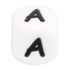 LOFCA 40PCS/Lot Alphabet 12mm Food Grade Letter Silicone Beads Baby Bead Pacifier Chain BPA Free for Name Make DIY Necklace - BABYSMART