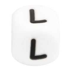 LOFCA 40PCS/Lot Alphabet 12mm Food Grade Letter Silicone Beads Baby Bead Pacifier Chain BPA Free for Name Make DIY Necklace - BABYSMART