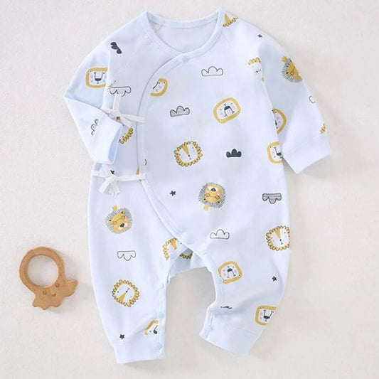 Newborn Cotton Long Sleeve Romper (0 - 3 Months) - BABYSMART