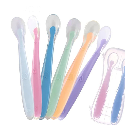 Silicone Baby Feeding Spoon Set - BABYSMART