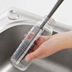 Silicone Milk Bottle Brush Cup Scrubber Glass Cleaner Kitchen Cleaning Tool Long Handle Drink Bottle Glass Cup Cleaning Brush - BABYSMART