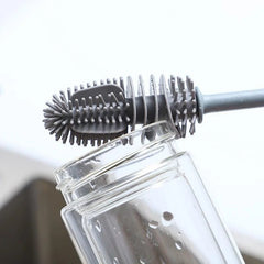Silicone Milk Bottle Brush Cup Scrubber Glass Cleaner Kitchen Cleaning Tool Long Handle Drink Bottle Glass Cup Cleaning Brush - BABYSMART